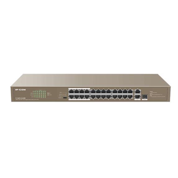 IP-COM F1126P-24-250W 24 PORT 10/100 24 PORT POE 2 PORT UPLINK 1 SFP 250 WATT YONETILEMEZ RACK MOUNT SWITCH