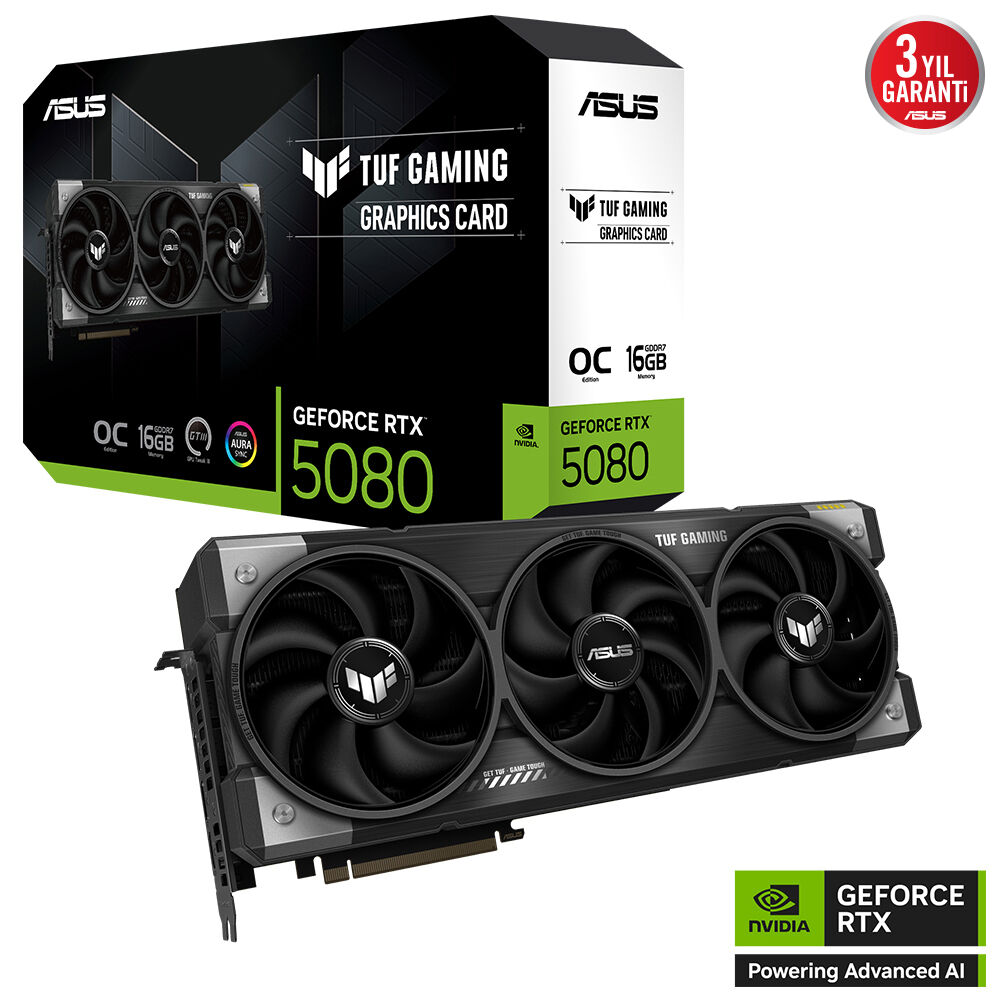 ASUS TUF-RTX5080-O16G-GAMING RTX5080 16GB GDDR7 256Bit 3xDP/1xHDMI