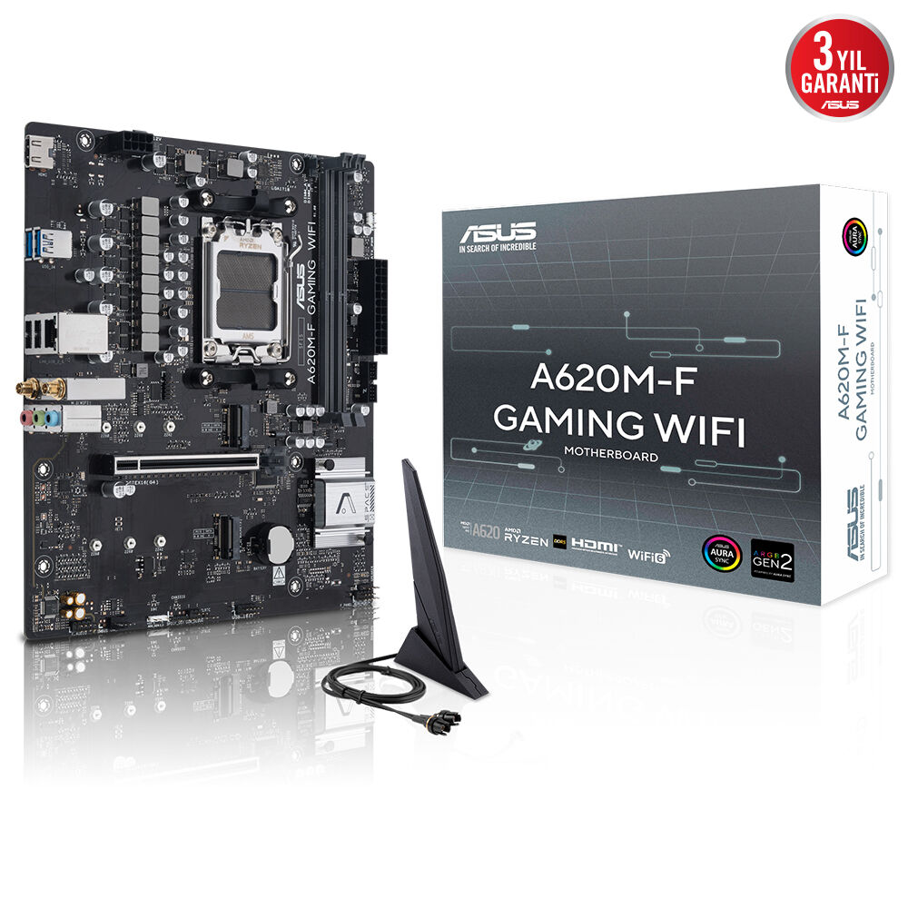 ASUS PRIME A620M-F GAMING WIFI 2xDDR5 HDMI 1xM2 AM5 ANAKART