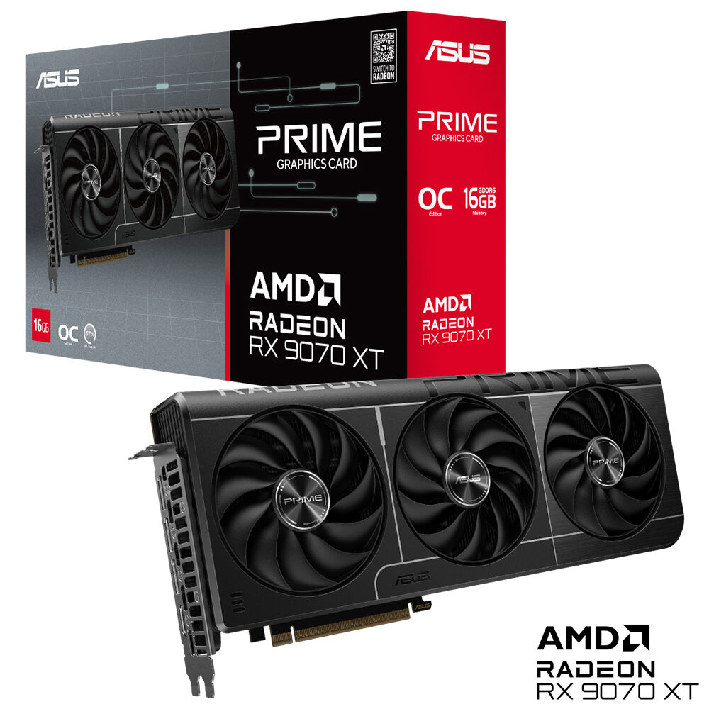 ASUS Prime Radeon™ RX 9070 XT OC Edition 16GB GDDR6 ASUS Prime Radeon™ RX 9070 XT OC Edition 16GB GDDR6