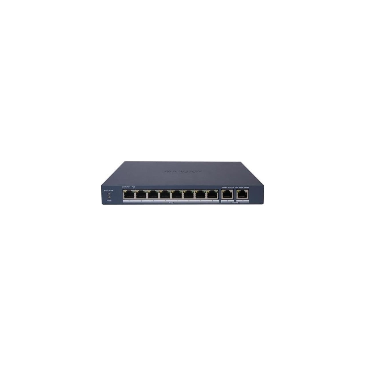 HIKVISION DS-3E1310P-EI/M 8 PORT 10/100 8 PORT POE+ 2 PORT UPLINK 60W YONETILEMEZ SWITCH