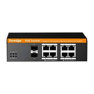 FOREDGE IS1010GPS 8 PORT 10/100/1000 8 PORT POE 2 X SFP YONETILEBILIR ENDÜSTRİYEL SWITCH