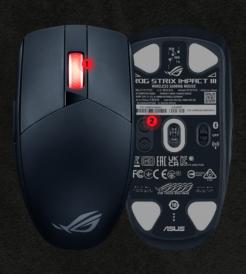 ROG Strix Impact III Wireless White Edition ROG Strix Impact III Wireless White Edition