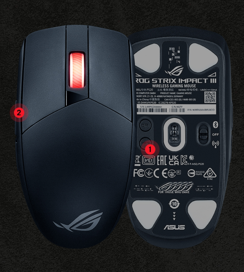 ROG Strix Impact III Wireless White Edition ROG Strix Impact III Wireless White Edition