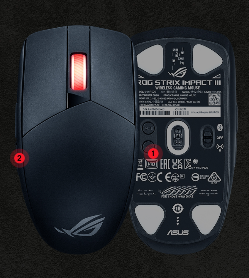 ROG Strix Impact III Wireless White Edition ROG Strix Impact III Wireless White Edition
