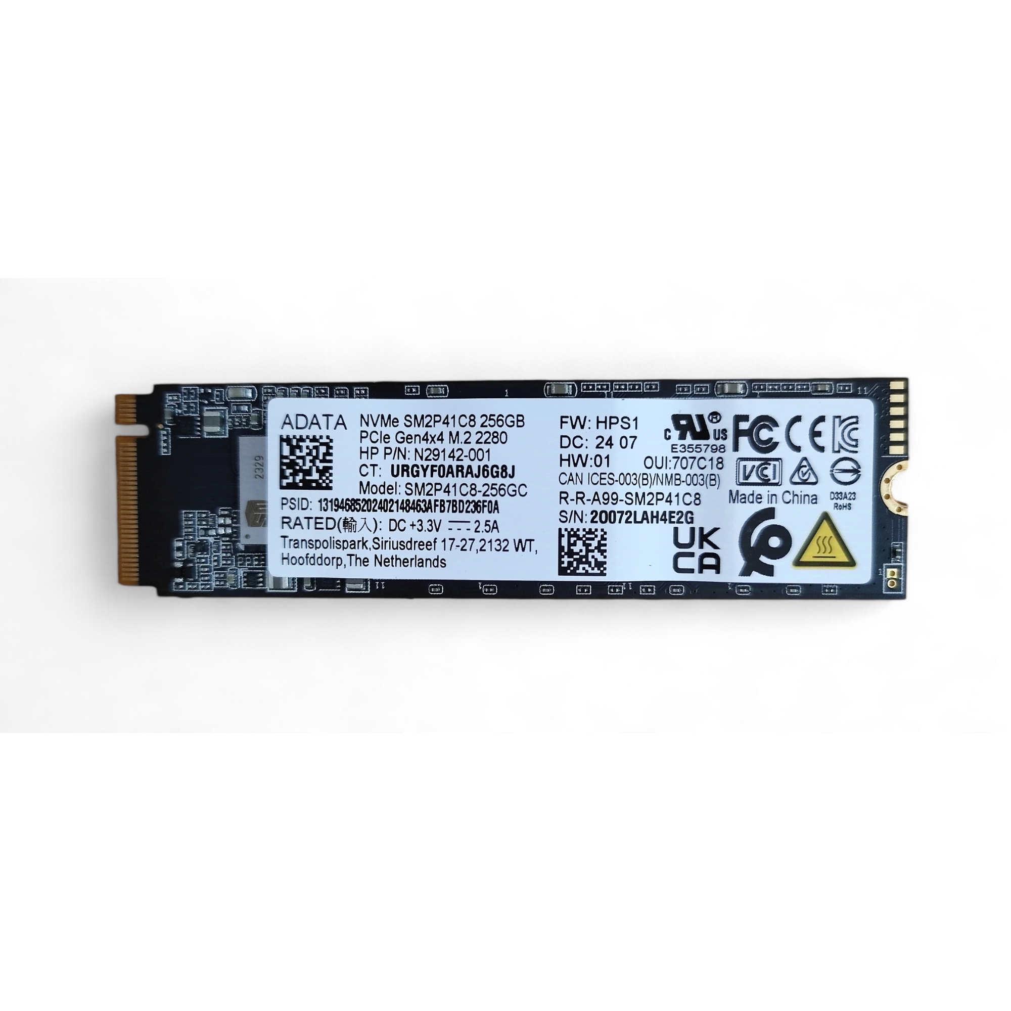 ADATA 512GB 2300/1500MB/s 2280 PCIe 4.0 NVME SSD SM2P41C8 BULK