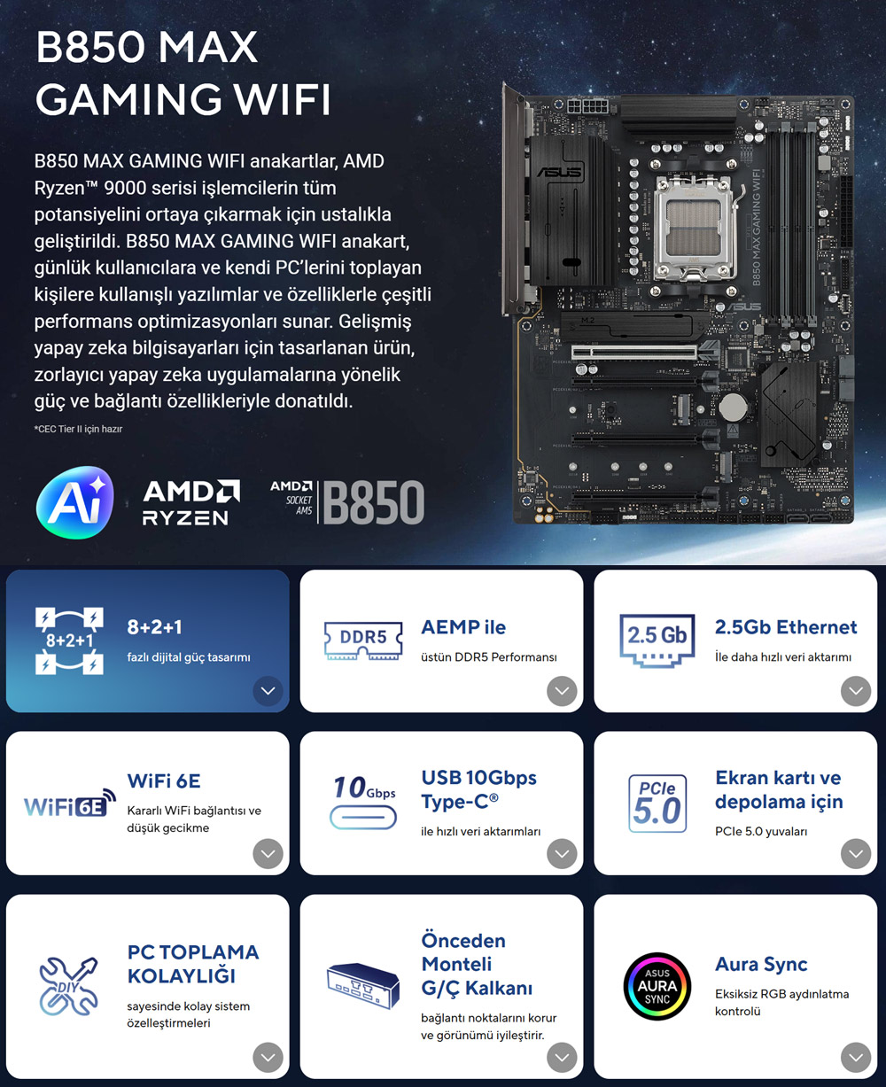 B850 MAX GAMING WIFI B850 MAX GAMING WIFI