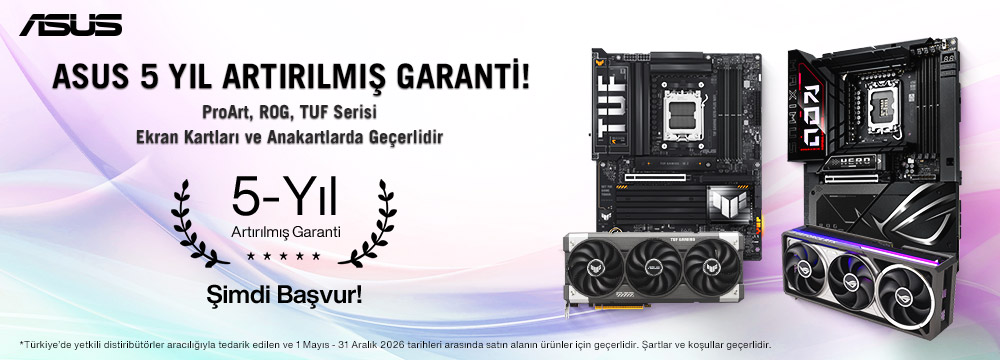 ProArt Anakart ve Monitörlerde 5 Yıl Artırılmış Garanti Kampanyası